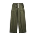 thumbnail image 6 of HOOMEUMY Mens Corduroy Pants Plus Size Cargo Sweatpants Winter Stretch Pants Straight Leg Sweatpants with Pockets Army Green 8, 6 of 9