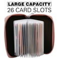 thumbnail image 2 of Tarjetero Easyoulife de piel auténtica con 26 ranuras para tarjetas, 2 of 6