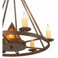 thumbnail image 3 of Meyda Tiffany 120281 Desert Arrow 7 Light 30" Wide Taper Candle Style Chandelier - Rust, 3 of 7