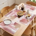 thumbnail image 5 of Pink Abstract Art Placemats Set of 12 Contemporary Luxury Color Block Place Mats Indoor Wipeable Table Mats Washable Cloth Dining Table Placemats for Kitchen Holiday Party Home Decor 13x19 Inch, 5 of 9