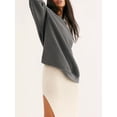 thumbnail image 2 of Honganda Sweat-shirts pour Femmes Col Rond à Manches Longues et Pull-Over Décontracté, 2 of 6