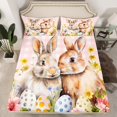thumbnail image 2 of Erosebridal Happy Easter Bed Sheets Set Queen Size for Girls,Rabbit Eggs Flower Bed Sheets Queen,Animal Bedroom Decor,Reversible,Ultra Soft,4 Pieces, 2 of 7