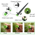 thumbnail image 2 of BRILLAR Microaspersor por goteo, emisor de riego de flujo de agua de 360° y 8 orificios - 100 piezas, para tubo de 1/4" (4-7 mm), sistema de riego por goteo de jardín - Verde, 2 of 5