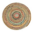 thumbnail image 5 of · REDEARTH · Jute Cotton Chindi Area Rug - 3' Round Rug, Handwoven, Non-Shedding, Soft & Durable – Multi Tones for Home Décor in Living Room, Dining Room, Bedroom, Set of 2, 5 of 8