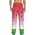 thumbnail image 3 of Uemuo Watermelon Pattern Men's Wide Leg Palazzo Lounge Pants with Pockets Light Weight Loose Comfy Casual Pajama Pants-Small, 3 of 9