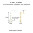 thumbnail image 5 of Rosec Jewels Lab Created Diamond Dangle Earrings with Screw Back (EF-VS Quality) - Bridal Drop Earrings for Wedding, 18K Yellow Gold, 5 of 6