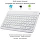 thumbnail image 3 of Teclado Bluetooth ultradelgado Mini teclado inalámbrico portátil recargable para Apple iPad iPhone Samsung Tablet Teléfono Smartphone iOS Android Windows (10 pulgadas blanco), 3 of 5