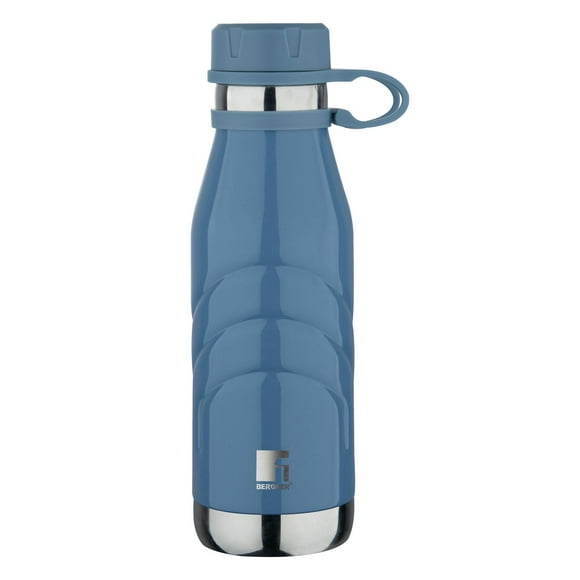 Ash Blue Thermo Steel Bottle Or Flask 750ml | Hot & Cold, Vacuum Insulated, For Water, Coffee, Tea, Soup, Juice - Use In Office, Commute, Sports, Travel, Strapped Screw On Top Cap | Rust & Leak Proof
