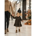 thumbnail image 5 of Happy Town Toddler Baby Girls Dress Floral Ruffled Dress Girls Casual Fall Winter Clothes, 5 of 9