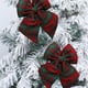 thumbnail image 5 of Adorno Navideño de Tela con Lazo a Cuadros Verdes de 47 X 35 Cm | Adorno Colgante Extragrande para Ventana | Decoración Duradera para Árbol de Navidad | Regalo Festivo para Casa, Bodas y Fiestas, 5 of 6