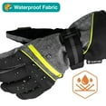 thumbnail image 2 of SUN CUBE Ski Gloves Men Women | Waterproof Breathable Snow Gloves | Windproof Winter Outdoor Snowboard Snowmobile Hiking | Warm Thermal Insulation 3M Thinsulate Zipper Pocket (Gray Yellow Trim XLarge), 2 of 7