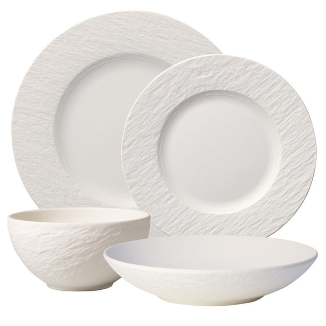 Villeroy & Boch Manufacture Rock 4-Piece Dinnerware Set | Blanc ...