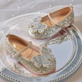 thumbnail image 6 of Splozh Girls Mary Jane School Uniform Shoes Sequin Non-Slip Flats Princess Shoes for Toddler/Little Kid/Big Kid,Rose Gold 3, 6 of 6