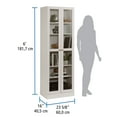thumbnail image 4 of Mainstays Glass Door Storage Cabinet Bookcase, White Finish, 4 of 15