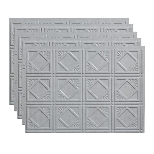 FASÄDE Traditional Style/Pattern 4 Decorative Vinyl 18in x 24in Backsplash Panel in Cashmere (5 Pack)
