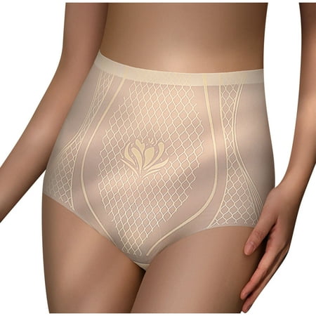 Sdeycui High Waist Panties for Womens Floral Full Coverage Stretch Underwear Briefs Soft Breathable Tummy Control Panty