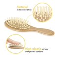 thumbnail image 4 of Large Baby Wool Brush 3 Piece Set For Infant Hair Care Soft Bristles Massage Comb with Wooden Handle, 4 of 5