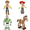 "Toy Story Medium Plush Figure Doll Toy [ Woody - Bullseye - Buzz Lightyear - Jessie ] Deluxe (Collector Set of 4) 17"" Disney Pixar Animated Movie Merchandise Cartoon Collectible"