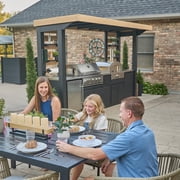 Backyard Discovery Fusion Flame 2 Galvanized Steel Outdoor Kitchen, Grill, Pizza Oven