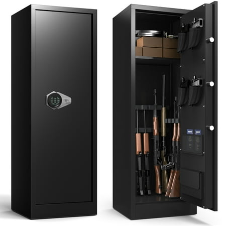 Foorsun 10 Digital Rifle Gun Safe Large Unassembled Gun Safe with Removable Shelf Home Safes for Rifles and Pistols Rifle Cabinet with Alarm System