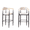 Beige, variant on YYAo Modern Upholstered Bar Stool Gold-Accented Armrests 23″ Set of 2, Bar Stool for Kitchen Island, Dining Counter, Bar Stool Ergonomic Seat Height Black Metal Frame, Grey