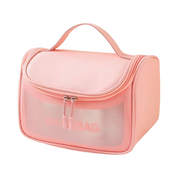 Yuarrent Bolsa de almacenamiento Bolsas ligeras a prueba de humedad Paquete multifuncional simple portátil Limpieza para acampar al aire libre Almacenamiento y organización del hogar Rosa 23*14*15cm