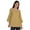 Beige, variant on Moomaya Bell Sleeve Cotton Tunic For Womens V-neck Plain Summer Schiffli Top