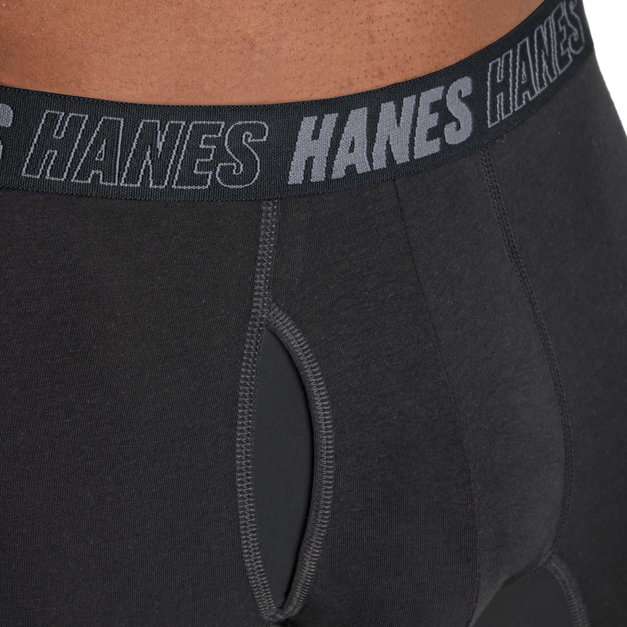 Hanes Mens Underwear Boxer Briefs, 3-Pack, Moves Anti-Chafe Boxer Briefs
