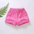 thumbnail image 2 of UAYOTSE Girls Summer Shorts Pants for Toddler Kids 2T 3T 4T 5T Summer Casual Pull on Cotton Shorts Baby Elastic Waist Short,Sizes 7-8 Years, 2 of 4