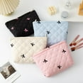 thumbnail image 4 of Versatile Cosmetic Bag Bow Embroidered Makeup Storage Bag for Toiletries and Cosmetics Fashionable Dumpling Design for Makeup, 4 of 6