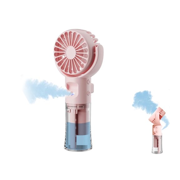 Portable Handheld Misting Fan, Rechargeable Battery Operated Cooling Fan, 360° Adjustable , Mini Personal Neck Fan with Water Sprayer for Travel, Makeup, Home, Office, Camping, Outdoors