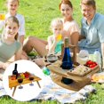 thumbnail image 4 of Picnic De Vino Portátil Mesa Plegable De Madera Para Picnic Camping Travel Patio Guardurnaity HA045286-01, 4 of 6