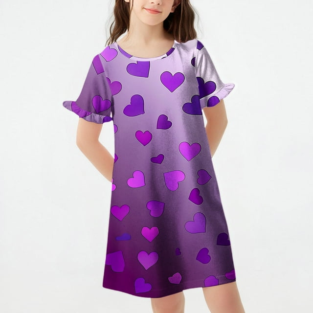 LOVZFMLL Robe d'Été à Bretelles pour Filles Tout-Petits Mignonne Couleur Unie Robe Décontractée