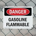 thumbnail image 5 of (2 Pack) Gasoline Flammable OSHA Danger Sign 10 Inch X 7 Inch Indoor / Outdoor Rust-Free Aluminum Metal Signs for Workplace, Workshop, and Construction Site, Made in the USA, 5 of 8