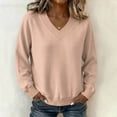 thumbnail image 5 of SSZMDLB Women Sweater Long Sleeve Loose Fit Casual Pullover Tops Solid Color Fall Winter Basic Soft Knit Blouses, Beige XL, 5 of 6