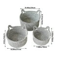 thumbnail image 3 of Desktop Storage Set Ear Storage Box Cosmetics Snacks Sundries Key Woven Storage Basket Machine Washable Home Kitchen Convenient Woven Storage Basket, 3 of 6