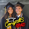 thumbnail image 2 of Letrero de neón FATMOON ¡Felicidades, graduado! LED alimentado por USB, 2 of 7