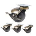 thumbnail image 2 of Juego de 4 ruedas giratorias de bola para muebles con placa superior, instalación sencilla, placa giratoria universal para muebles 2 pulgadas, 2 of 8