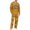 Yellow, variant on EANJE Men's Halloween 2 Piece Pajama Set Funny Mummy Cartoon Print Casual Long Sleeve Top & Long Pant Holiday Gift Soft Daily Sleepwear Suit Beige M
