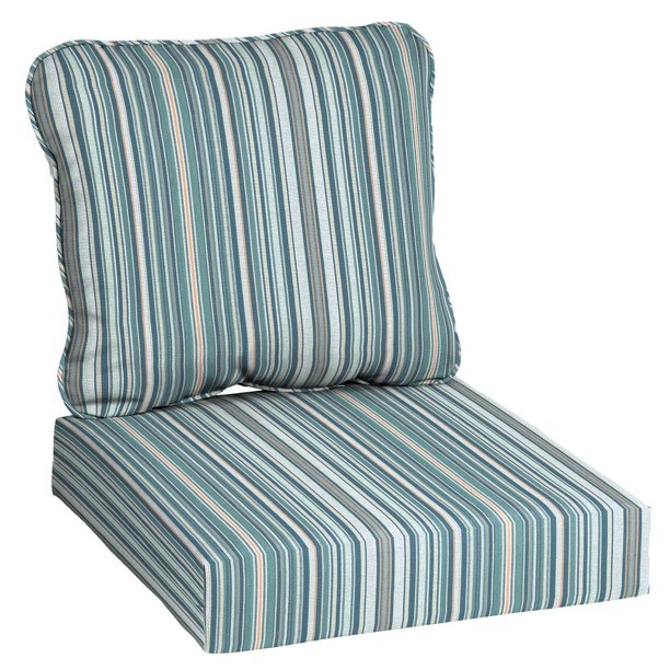 Hampton Bay 24 In X 22 Charleston Stripe Deep Seating Outdoor Lounge Chair Cushion Com Hampton Bay 24 In X 22 Charleston, 24×24 Patio Cushions