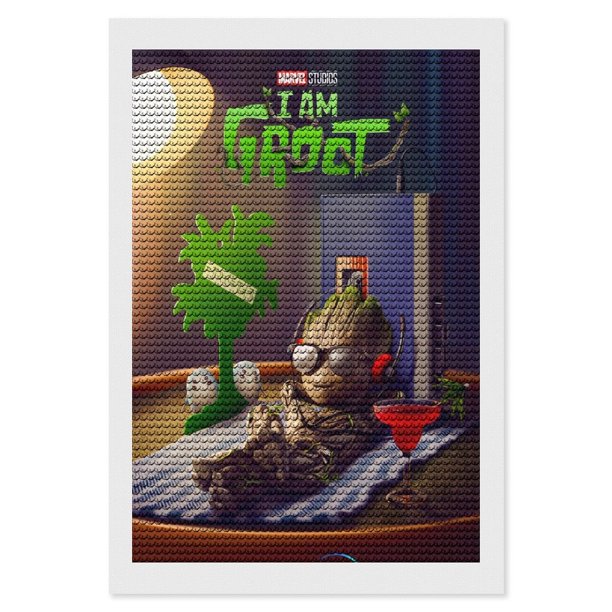 Soy Groot Kits de Pintura de Diamantes para Adultos 5D DIY Diamond Art Kits Full Drill Diamond Dots para Regalo Decoración de Pared y Relajación Artes de Gemas 20*30cm