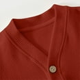 thumbnail image 3 of Hxshgdsn Childrens Knit Cardigan Sweater With Pocket Oversized Button Down Jacket Winter Trendy Tops Red 3-4 Years, 3 of 5