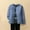 Blue, variant on LOVZFMLL Jackets for Women's Puffer Jacket Long Sleeve Buttons Quilted Down Coat Winter With Pockets