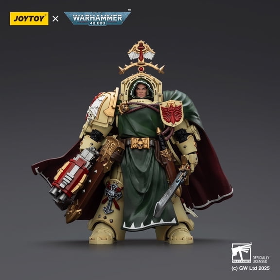 JOYTOY Action Figures Warhammer 40K 5.6inch Dark Angels Belial, Grand Master of The Deathwing with The Sword of Silence and Storm Bolter 1/18 Movable Model Collectible Figurine