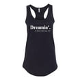 thumbnail image 2 of Dreamin' Dr Martin Luther King Jr. 1963 Ladies Racerback Tank Top, Black, Medium, 2 of 3