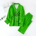Black And Friday Deals 2023 Womens Grinch Christmas Pajamas Set Silk