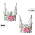 thumbnail image 5 of Haiem Vintage Wood with Floral Pattern Womens Sports Bra - U Neck Padded Low Impact Yoga Bra Workout Crop Top Gym Moisture-Wicking Workout Vest -XX-Large, 5 of 9