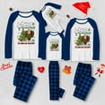 thumbnail image 4 of Festive Bigfoot Family Pajamas – Blue Plaid Matching Set for All, Size NB to 6XL with Pet Outfit, 4 of 7