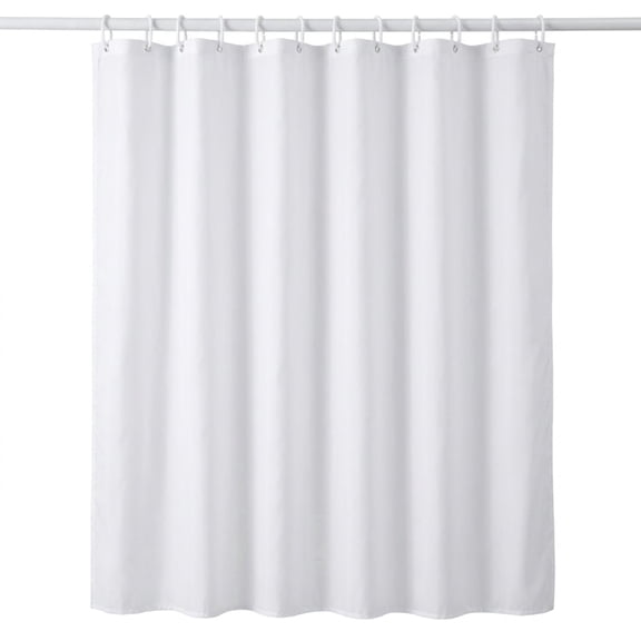 Shower Curtain Liner with 6 Hanging Rings, Waterproof PVC-Free Bathtub Curtain, Standard 70.87"×70.87" with Metal Grommets