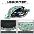 thumbnail image 4 of Fanny Pack Light Green Christmas Village Pattern Waist Pack Bag,Running Cross Bag,Waterproof Large Fanny Packs for Women Men for Travel Running Hiking Cycling, 4 of 6